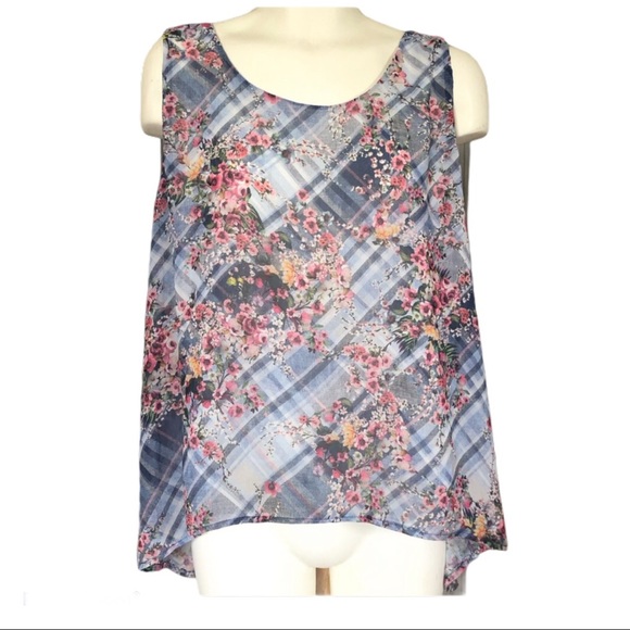 🛍Floral Patika sleeveless top Size M - Picture 1 of 8